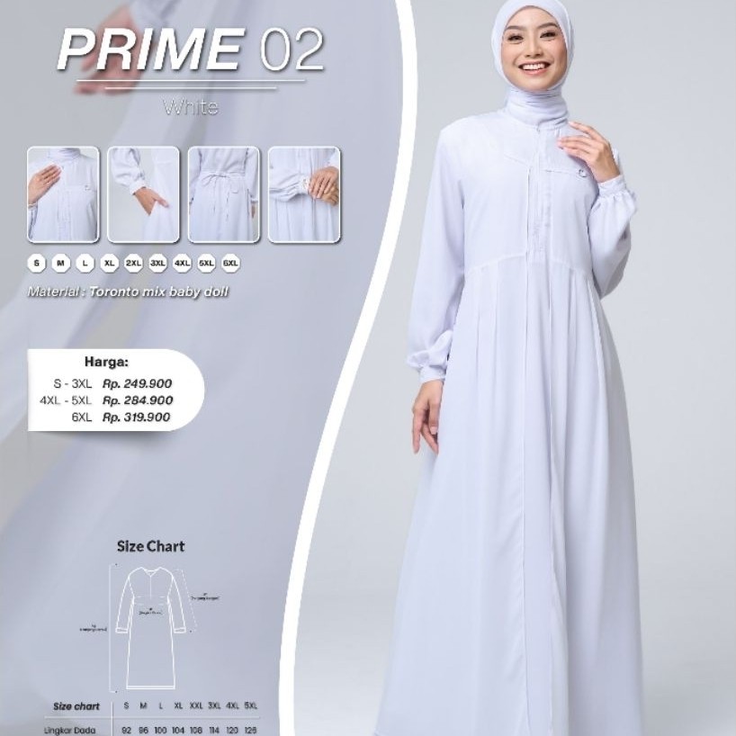 GAMIS RAUNA SPESIAL PRIME 02 BY RAUNA PRIDE , GAMIS HITAM, GAMIS PUTIH