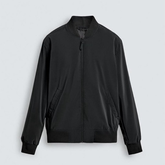 Zara Technical Bomber Jacket black Original