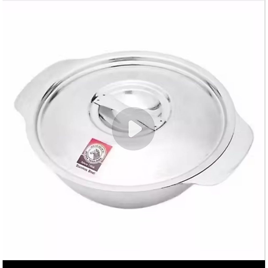 Mangkok ZEBRA 123018 soup bowl 18 Cm Stainless Steel Plus Tutup