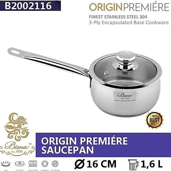 NEW Bima Origin Premiere Saucepan 16cm Panci Bima Glass Lid B2002116