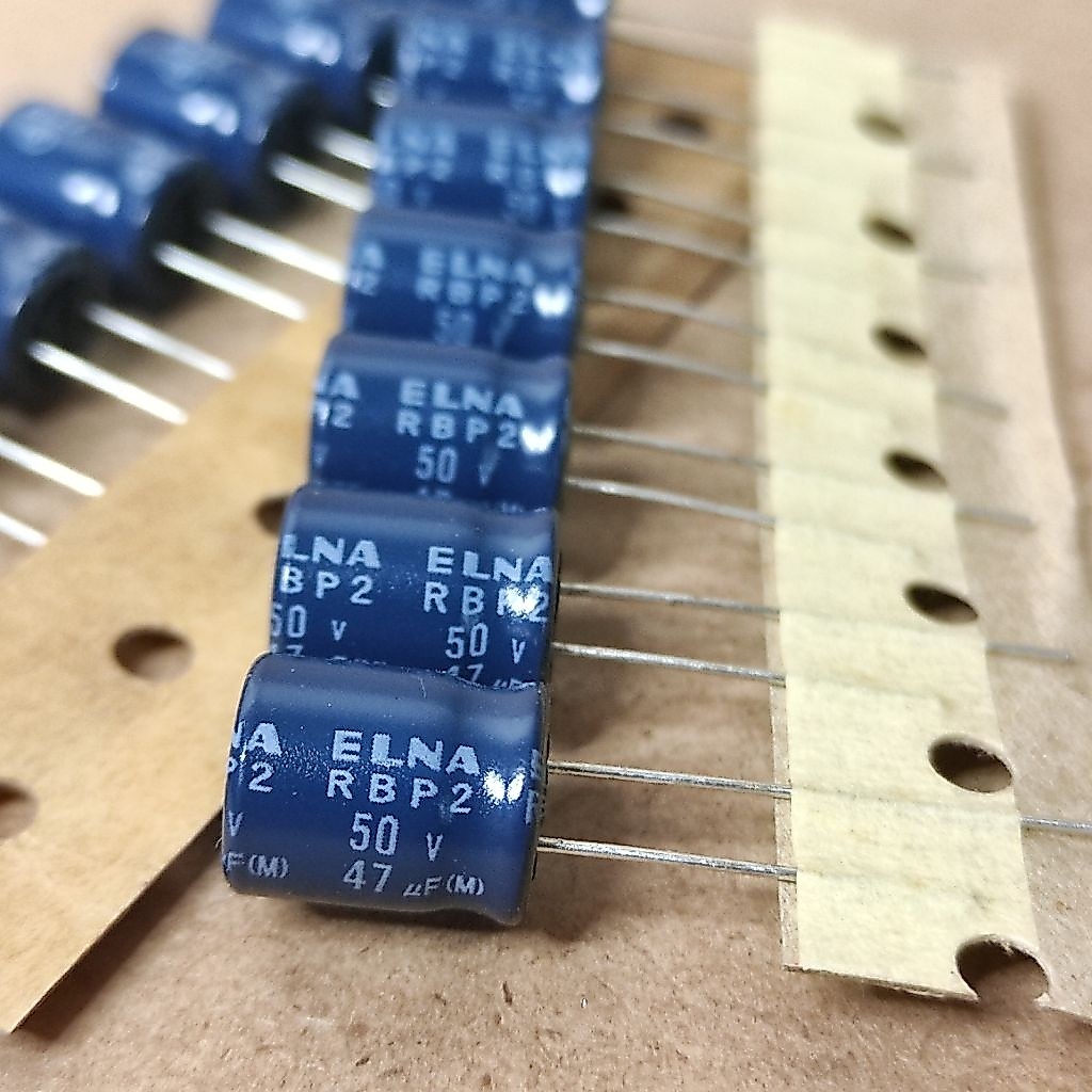 ELCO 50V 47UF CAPASITOR ELCO 47UF 50V 85°C TIPE ELCO RADIAL ELNA ORIGINAL CAPACITOR
