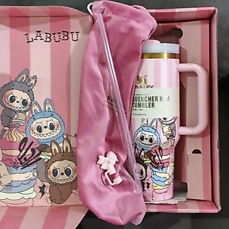 Tumbler tempat minum stanley x labubu 40 oz