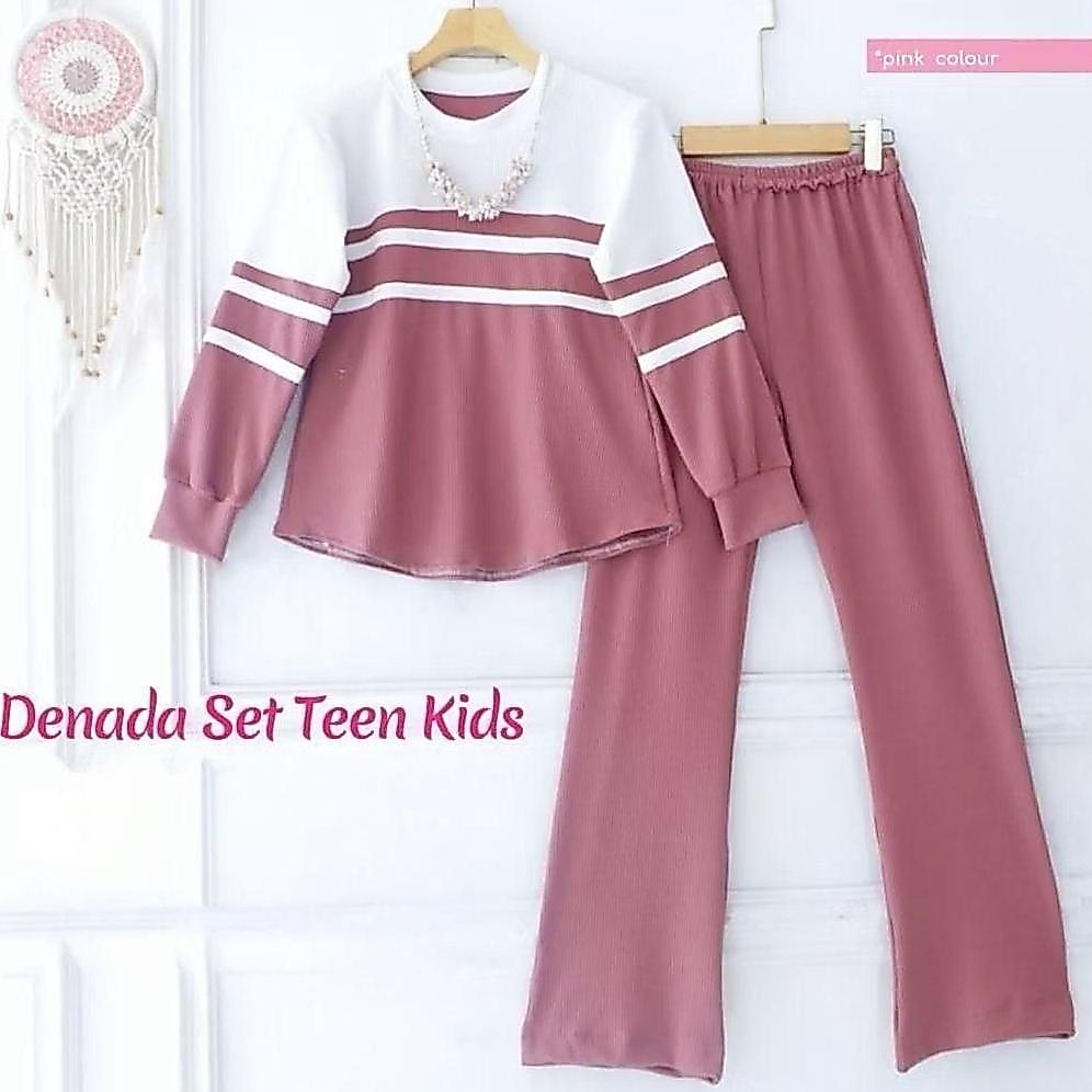 Recommended Denada Set Kids ( 3 Tahun - 13 Tahun ) Crincle // Setelan Denada // Setelan Garis Garis 