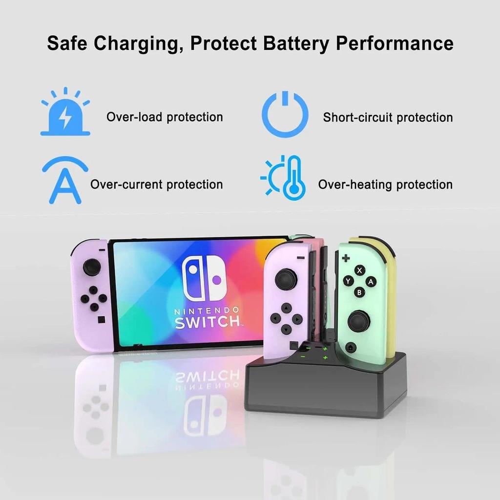 Charging Dock for Nintendo Switch OLED Safe Charger Station for Switch Joy-con Accessories for Ninte