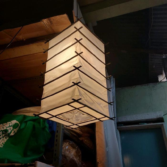 lampion kotak jepang bambu