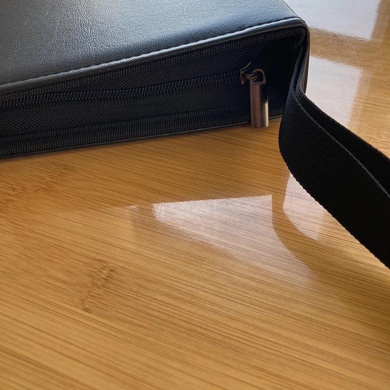 A4 Coin Banknote Collection Album Zipper 25/30/33/40/50/60mm Coin Collecting Storage Book Leather fo