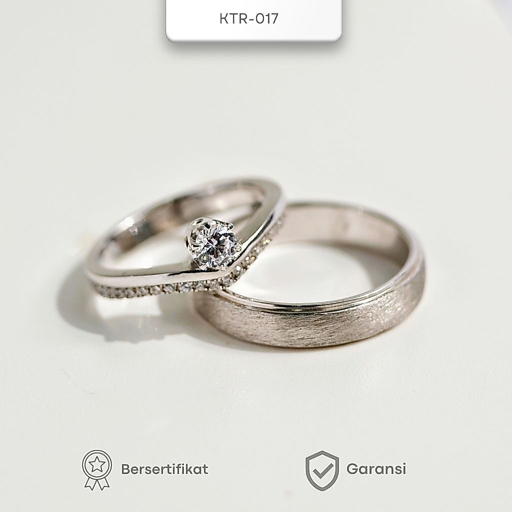 Cincin Kawin Tunangan Cincin Tunangan Cincin Couple Perak Silver Ketara Jewelry