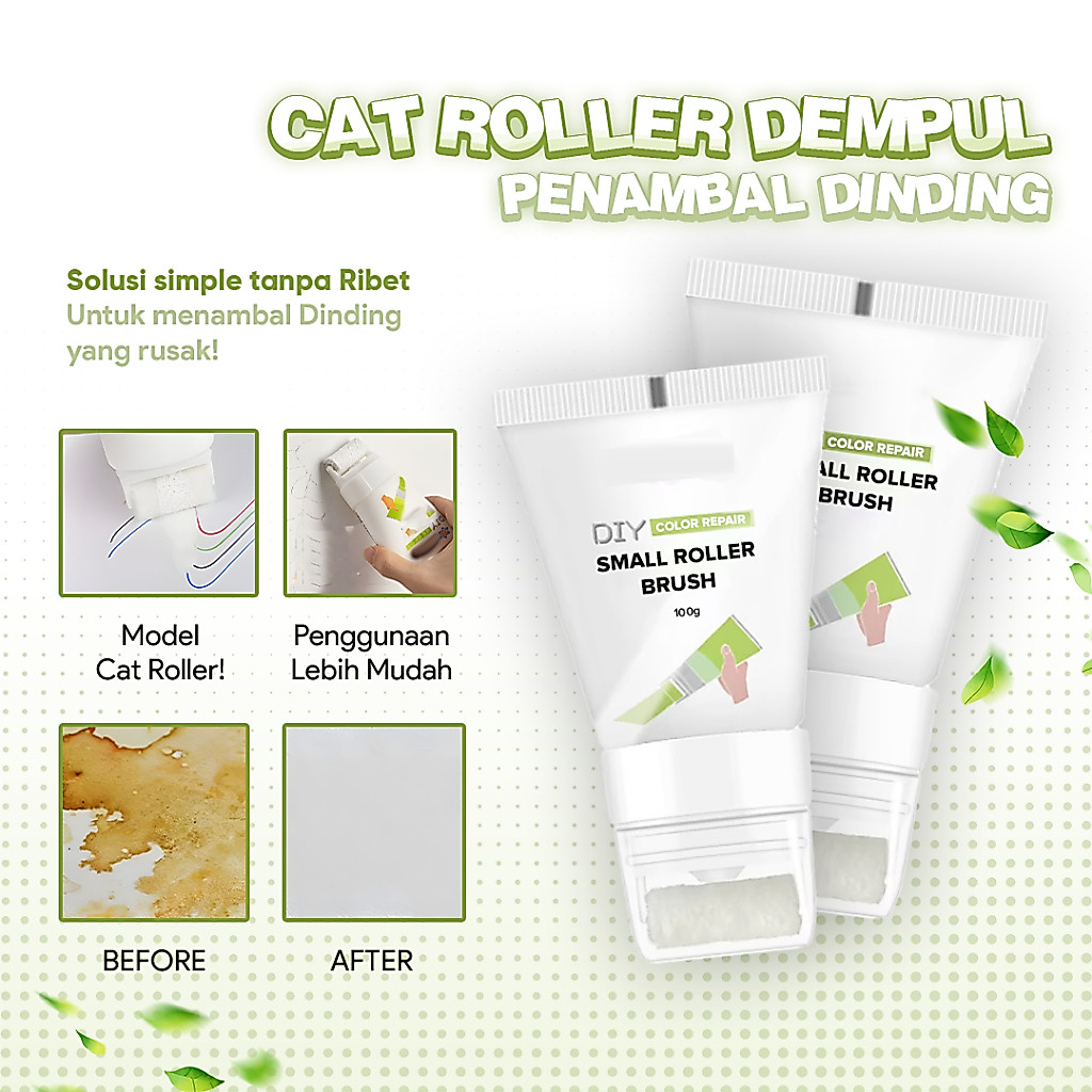 Cat Roller Dempul Penambal Dinding | Pembersih Dinding Tembok Kotor Kusam | Krim Pasta Pembersih Nod