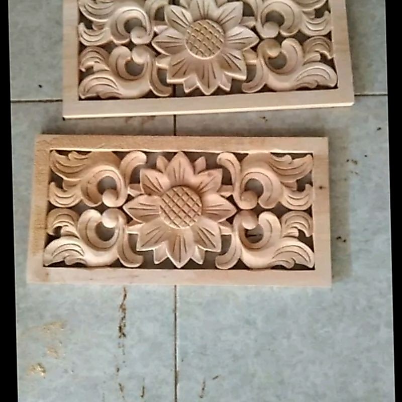 ornamen ukiran kayu tempel kepingan loster 20x40