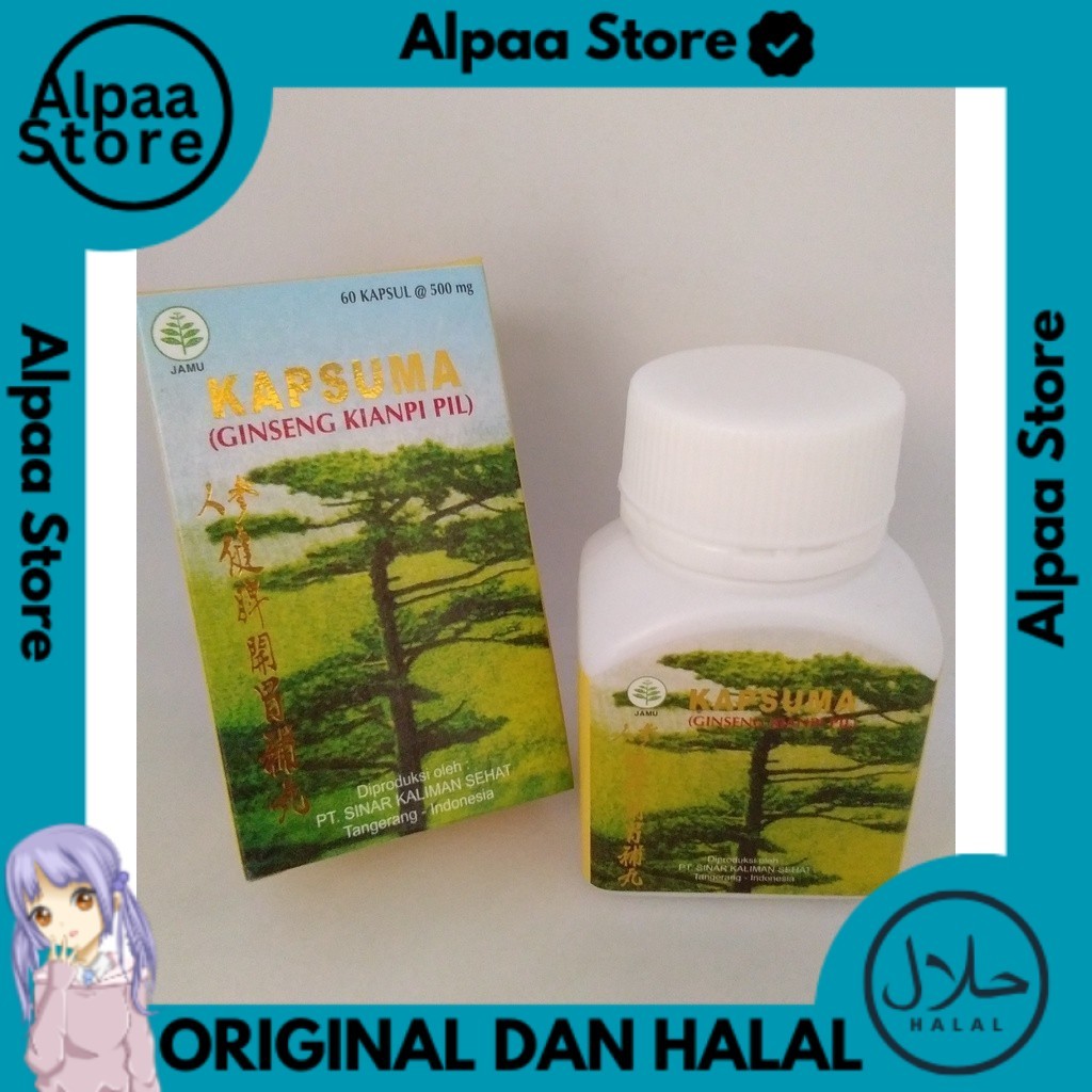 PRODUK ASLI Y ! RECENT SL !!!  - kianpii Kapsuma Ginseng Kianpi Pil 60 Kapsul Nafsu Makan Kesehatan 