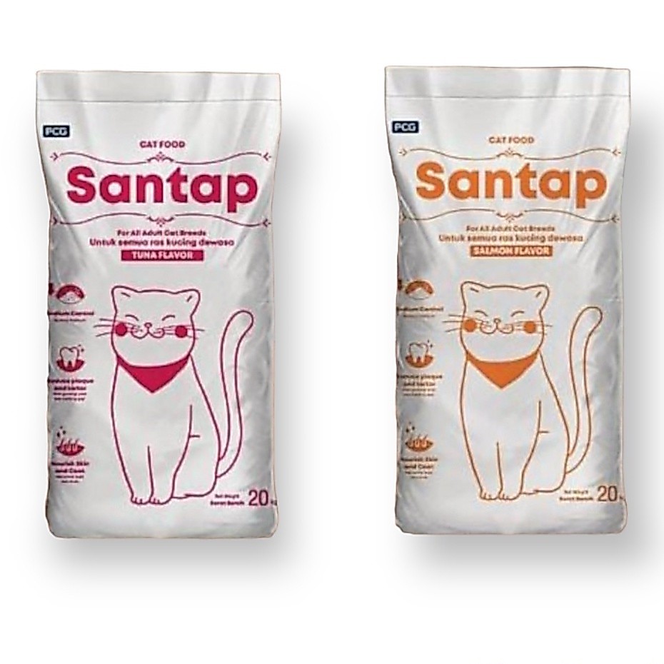 Makanan Kucing Santap Rasa Tuna 20kg Makanan Kucing Karungan