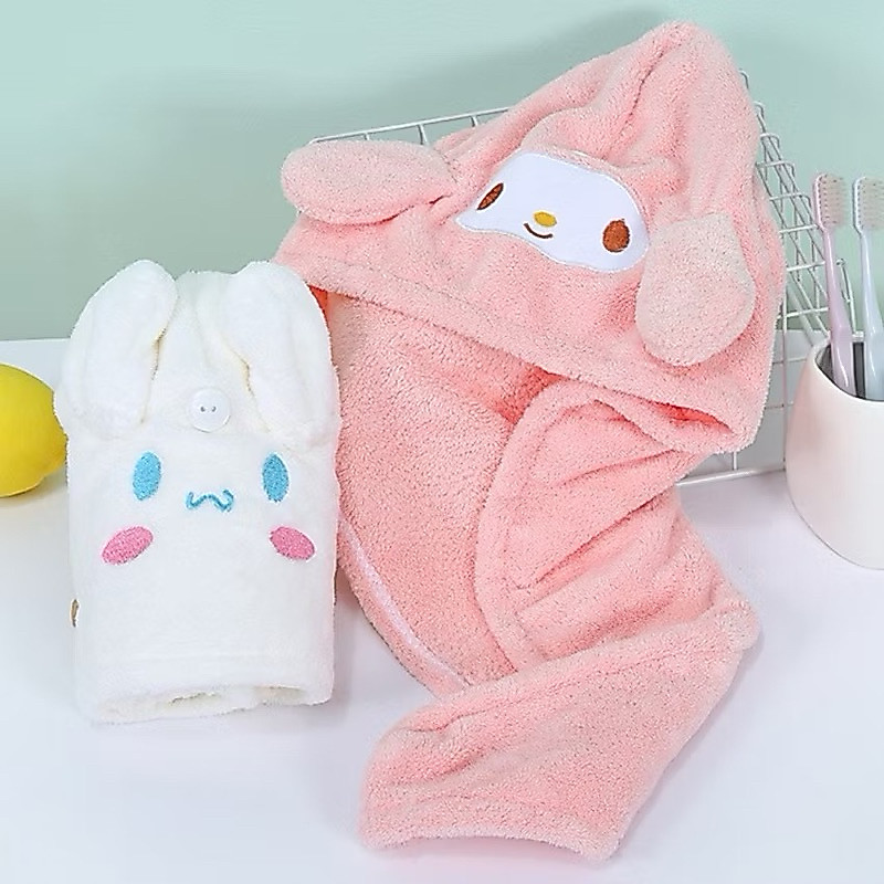 SANRIO Handuk Keramas Topi Keramas Handuk Pengering Rambut Handuk Pengering Rambut Dewasa dan anak
