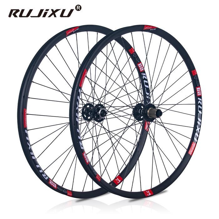 RUJIXU Bicycle Wheelset MTB DISC brake DH30 27.5inch 29 32hole - 27.5, hitam