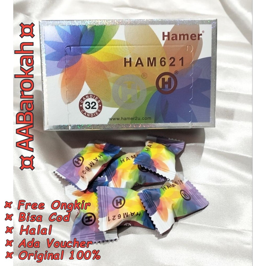 Hamer Code G28Q79 Permen Stamina Permen Kesehatan Permen Pria Hammer Rainbow 0.5 Box Permen isi 32Pc