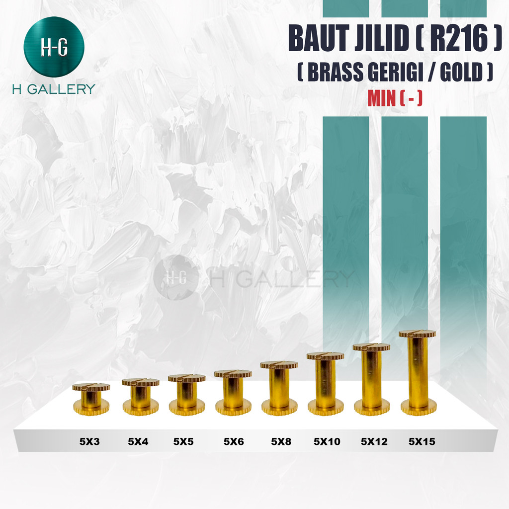BRASS GERIGI KUNINGAN BAUT JILID BUKU BAUT BUKU / ALBUM/ MENU 3MM 4MM 5MM 6MM 8MM 10MM 12MM 15MM 20M