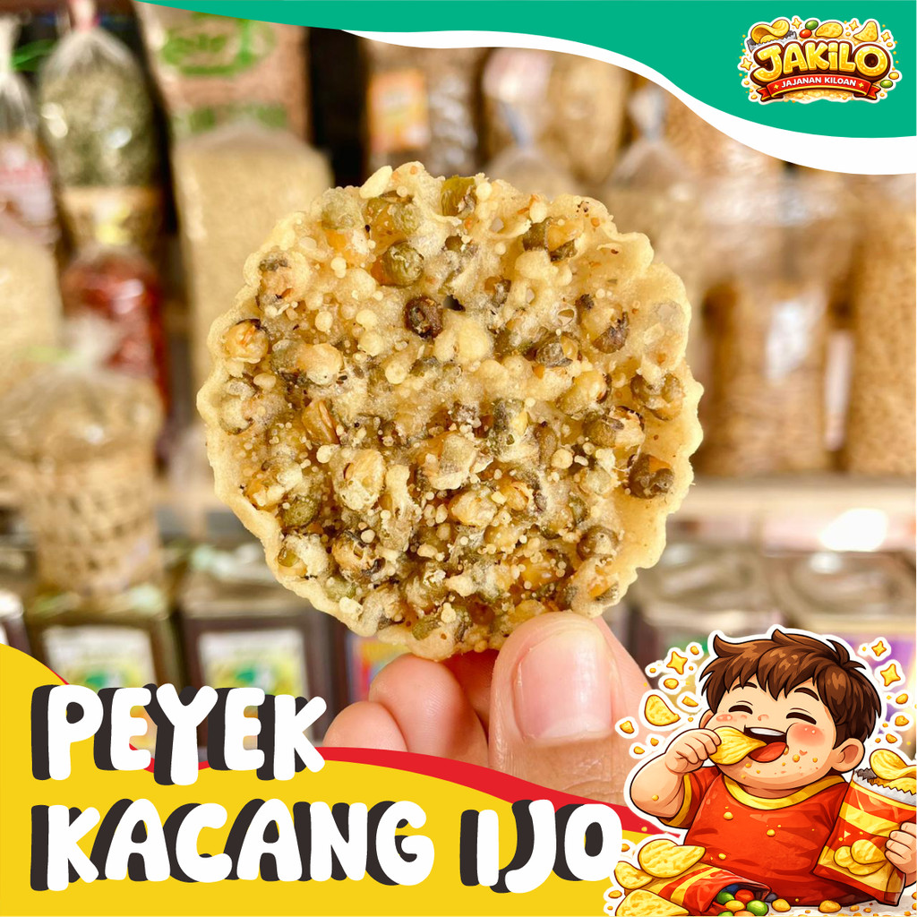 Rempeyek Kacang Hijau 250gr Peyek Bulat Magelang - JAKILO Jajanan Kiloan