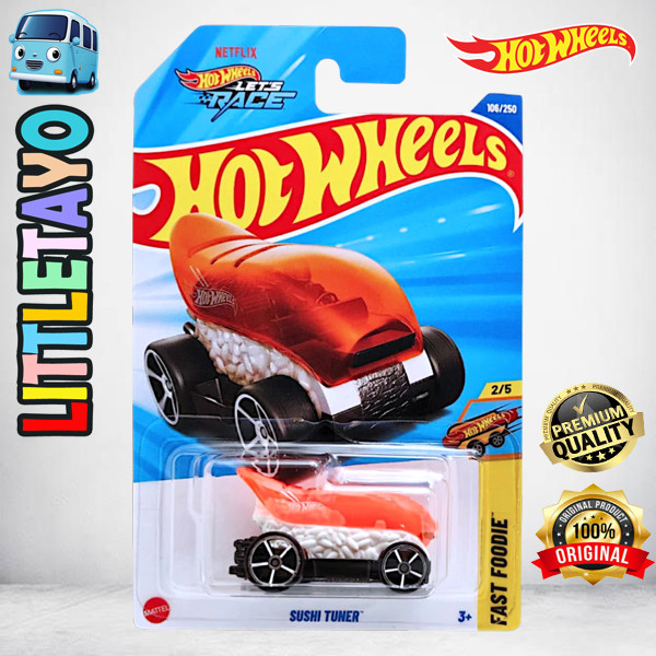 Hot Wheels Sushi Tuner Orange Fast Foodie Diecast Mobil Balap