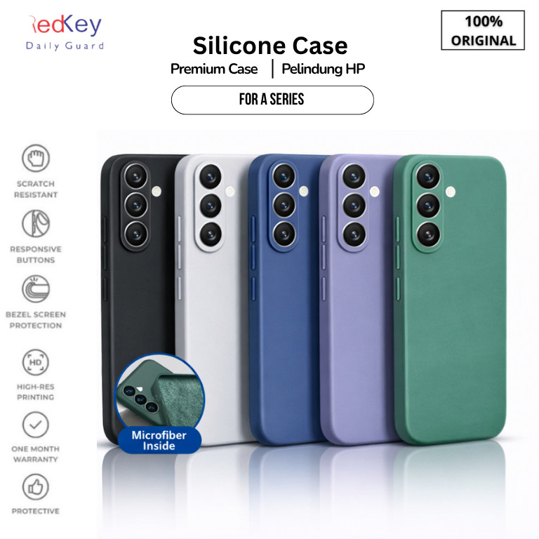 Redkey Case For Samsung A16 A26 A36 A56 A06 A17 A07 A37 A57 4G/5G Casing Mircrofiber Liquid Silicone