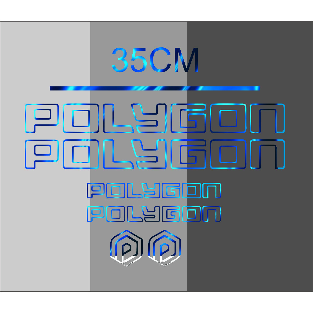 cutting stiker polygon helios outline