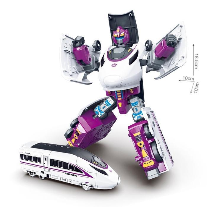 Gstar Mainan Robot Kereta Cepat Interaktif dengan Deformasi Manual, Bermain Roleplay Pahlawan Stimul