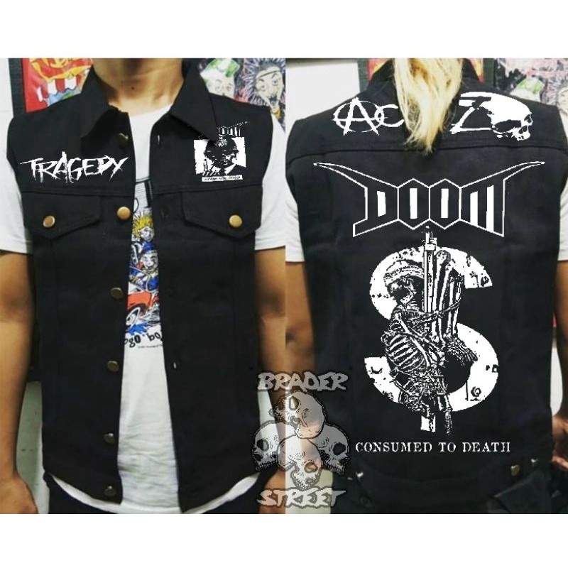 grosir rompi vast,rompi vast doom,jaket punk,rompi band punk
