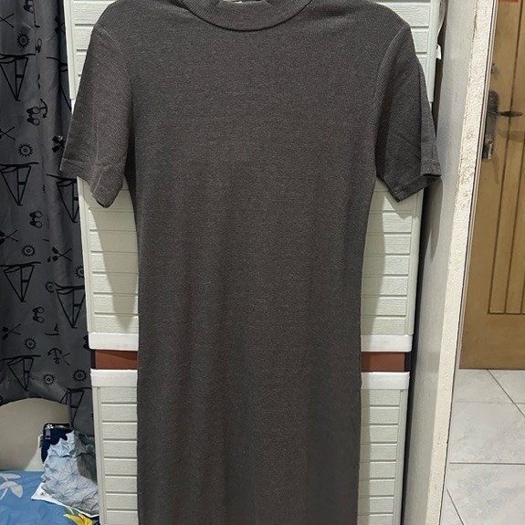 Knit dark grey pnb turtle neck dress
