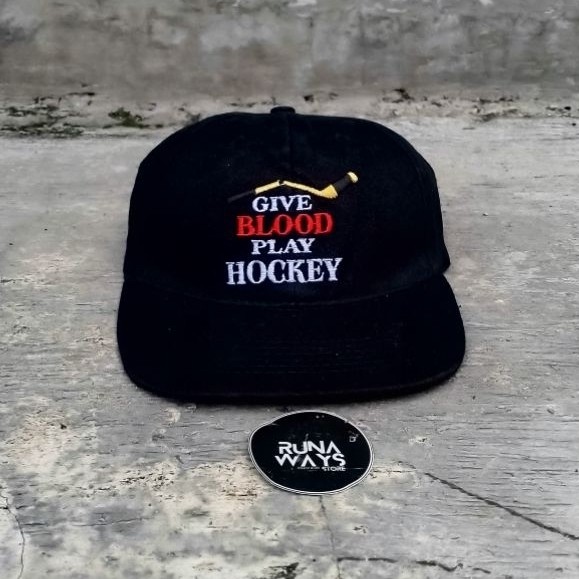 TOPI CAPS GIVE BLOOD PLAY HOCKEY