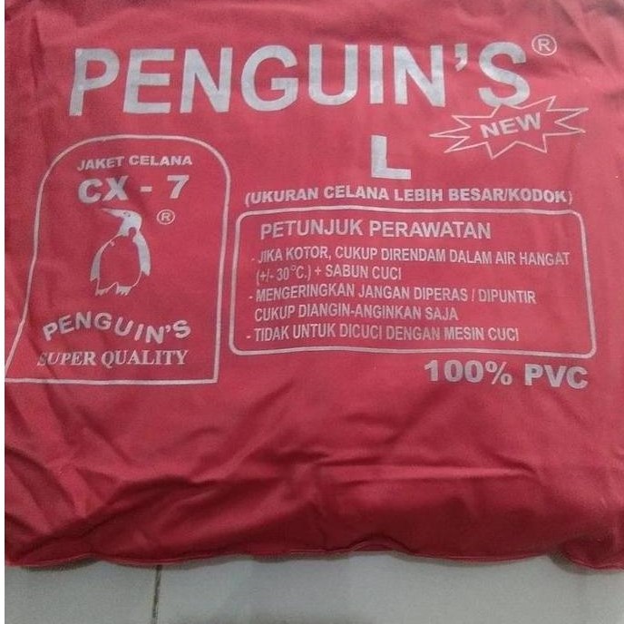 Bitperbit- Jas Hujan Jaket Celana Merek Penguin'S / Penguin Cx7 / Cx-7 / Cx 7 L Dan Xl Dapat Dunakan