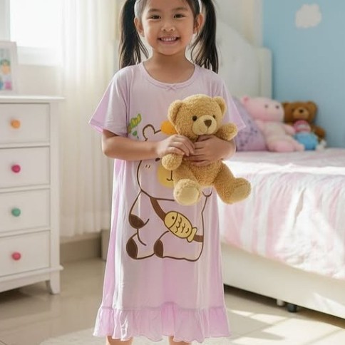 Dress Tidur Anak / Dress Tencell / Dress Anak / Baju Tidur