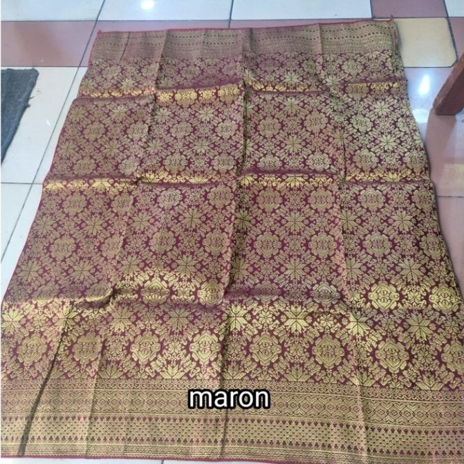 Kain Bahan songket semi Palembang /Set Kain songket semi tenun Palembang