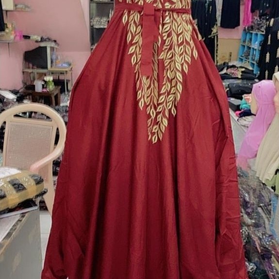 mukena daun bahan rayon terusan termurah???
