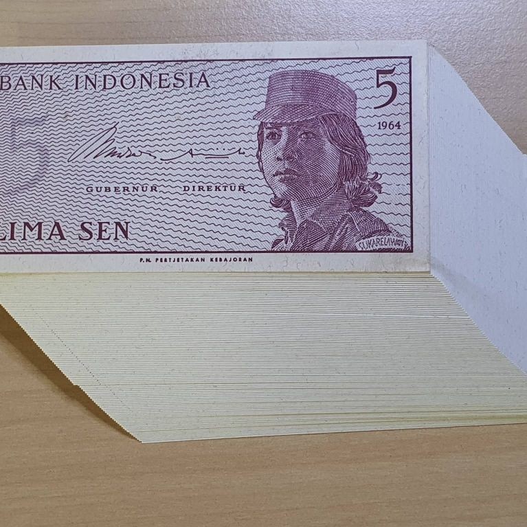 5 Sen Sukarelawan 1964 Gress