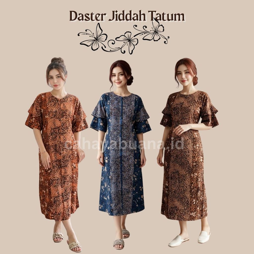 Daster Jiddah Tatum Wanita Dewasa / Daster Motif Wanita