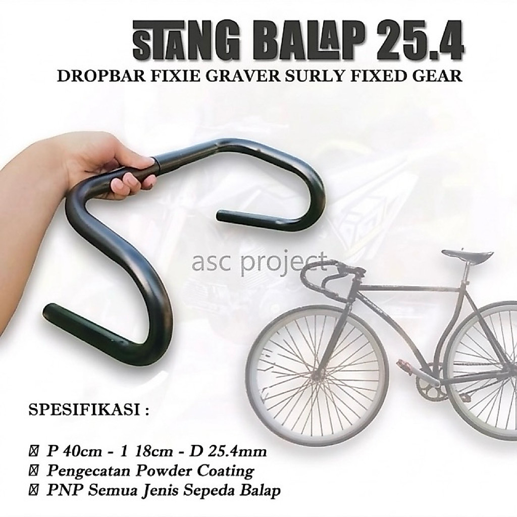 STANG BALAP 25.4 DROPBAR FIXIE GRAVER SURLY FIXED GEAR