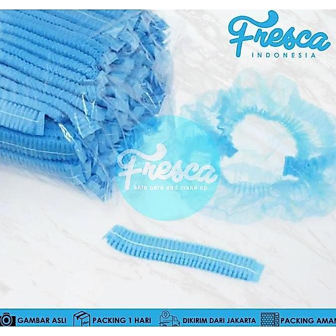 100pcs Disposable Nurse Cap Hair Net Non Medis Shower Cap Penutup Pala AS
