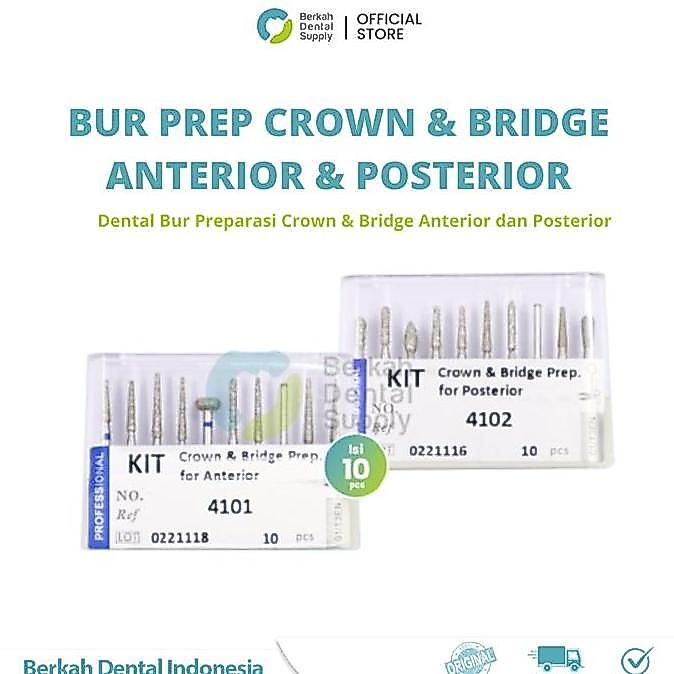 Dental Bur Preparasi Crown dan Bridge Anterior dan Posterior