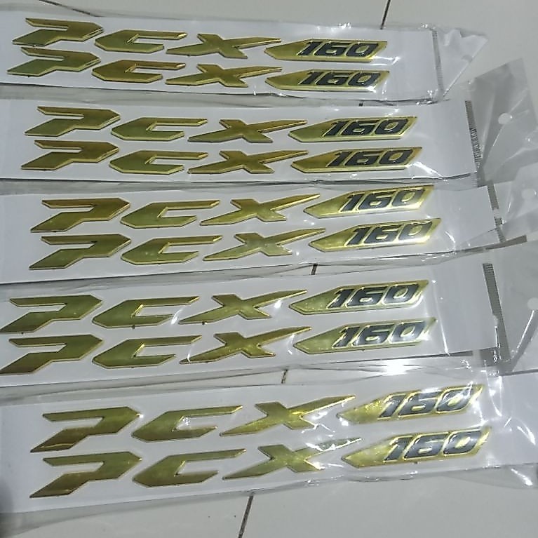 logo emblem PCX 160  bahan ABS set kanan kiri