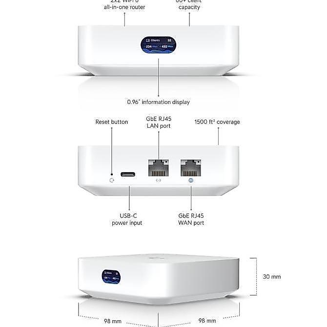 Grosir Ubiquiti Ux , Unifi Express Unifi Cloud Gateway And Wifi 6 Access Point