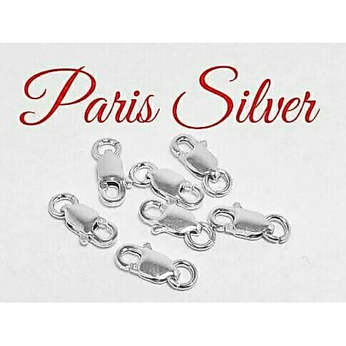Kait Perhiasan Perak Asli 925 Lapis Emas Putih Catok Pegas Estab Cantolan Kalung Gelang Silver