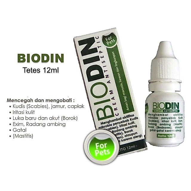 OBAT JAMUR KUCING ANJING / BIODIN TETES 10 ML