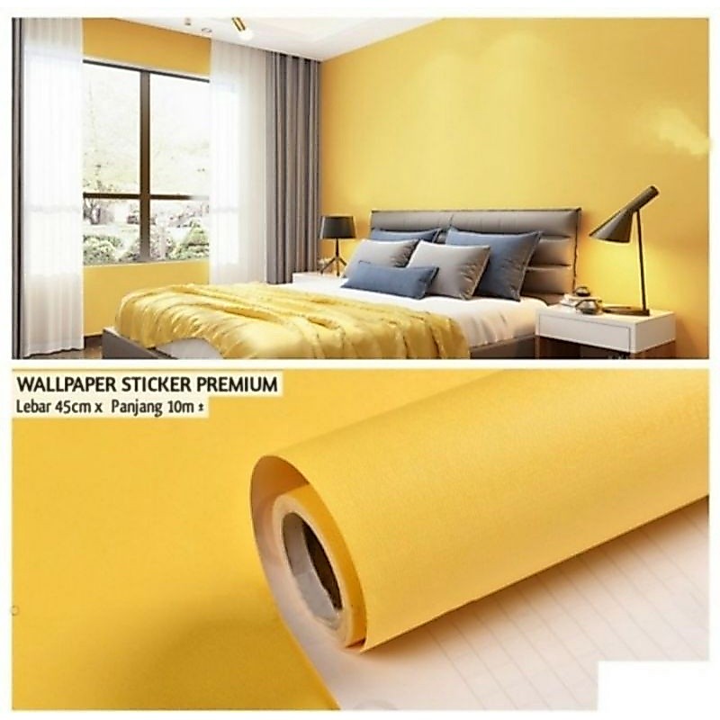 WALLPAPER DINDING MOTIF POLOS BERSTEKTUR 7/8M X 45CM 