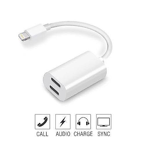 Cable Y Double Lightning Jack Converter 2in1 Y Cable