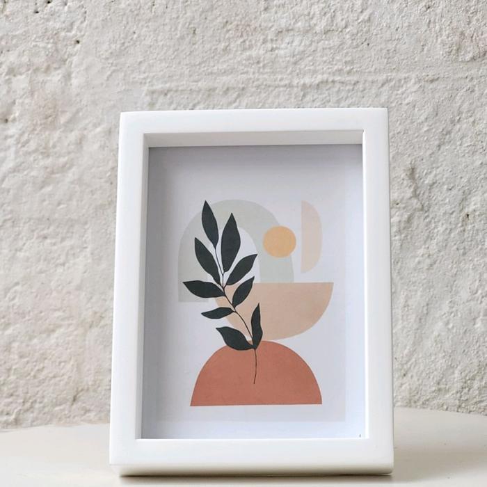 Frame minimalis Soliwood 4R /10x15 - Putih