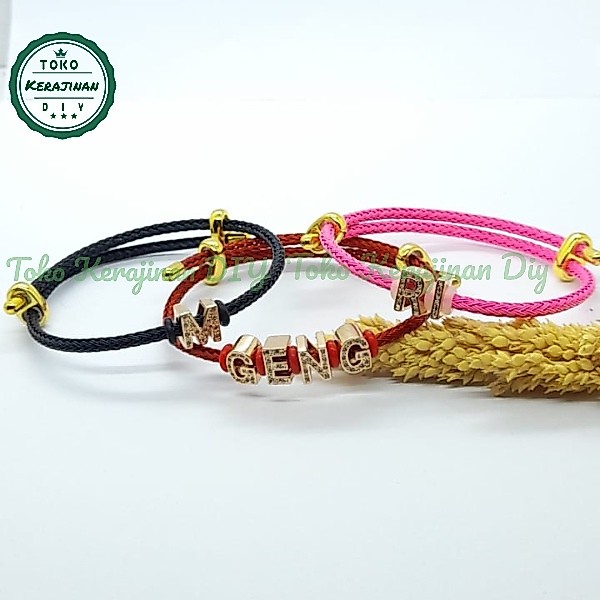 Gelang Inisial Huruf Titanium Gelang Pandora Tali Nama Wanita Xuping