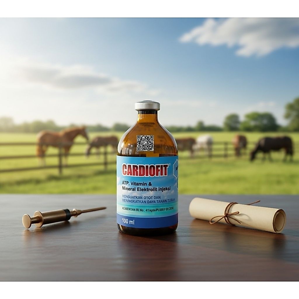 CARDIOFIT Injeksi ATP Vitamin Mineral Elektrolit Obat Sapi Kambing Roboh 100ml