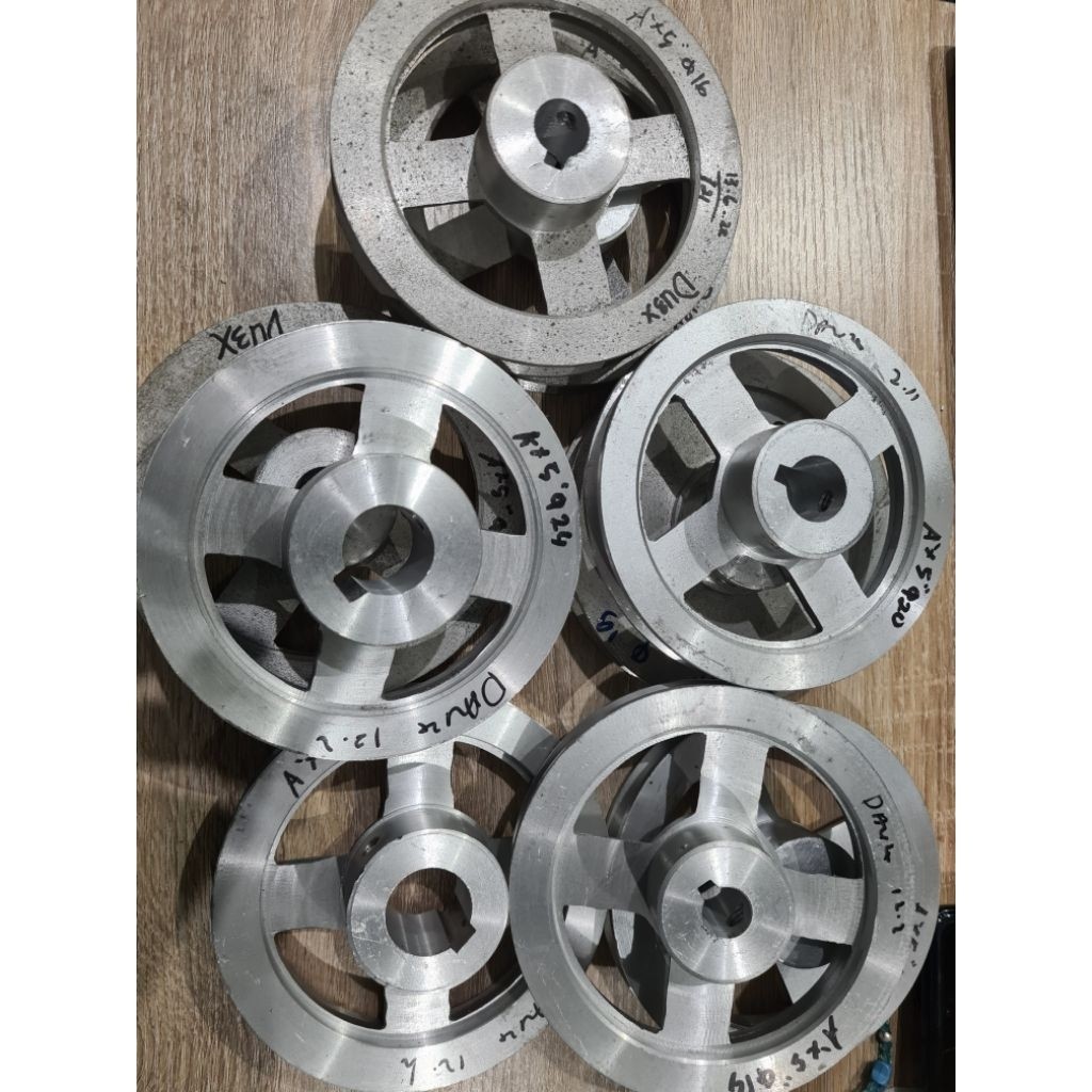 Pulley Aluminium / Pully Dinamo Penggerak / Pulley Mesin Penggerak Aluminium Alur 1 5Inchi