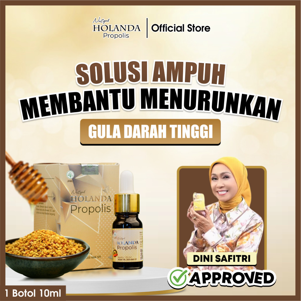 HOLANDA Propolis 10ml Herbal Alami Solusi Menurunkan Gula Darah Tinggi