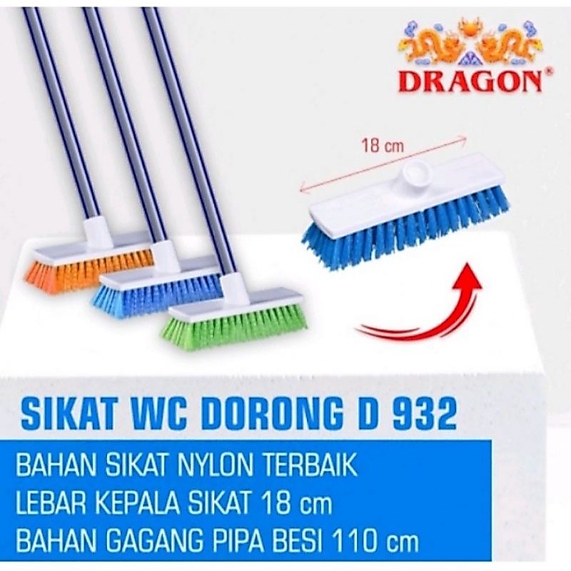 Dragon Sikat WC Dorong D932 100% Original