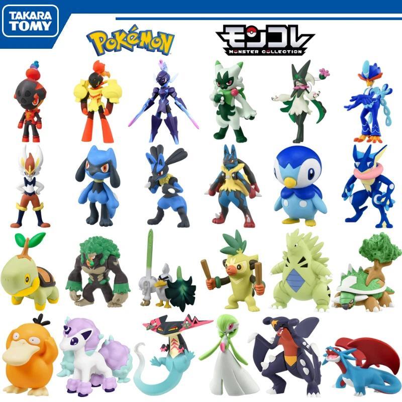 Mainan Figur Pokemon Asli Psyduck Riolu Lucario Cinderace Armarouge Anime Tyranitar Dragapult Cerule