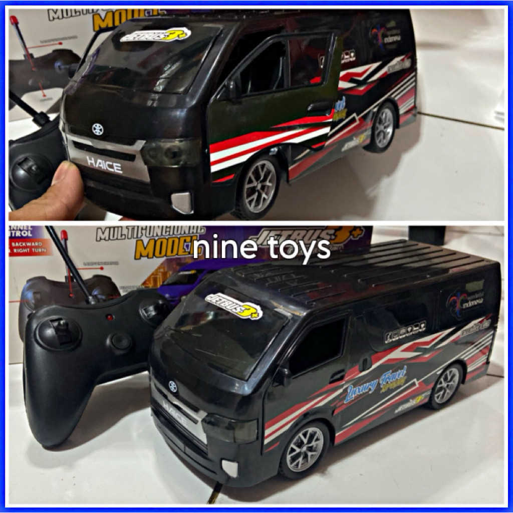 ANARASY   MOBIL REMOTE CONTROL HIACE TRAVEL CAR RC BASURI TELOLET MAINAN MOBIL RC